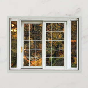 Herbst an Türen Postkarte