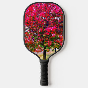 Herbst Ändern Blätter rosa impressionistische Bäum Pickleball Schläger