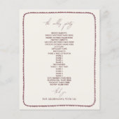 Herbst Anemone Hand Drawn Scalloped Hochzeit (Rückseite)