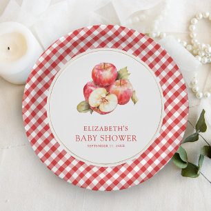 Herbst Apfel Aller Augen Baby Shower Pappteller