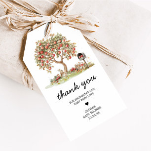 Herbst-Apfel, Augapfel Baby Shower Favor Tags Geschenkanhänger
