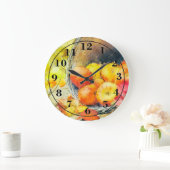 Herbst-Äpfel Große Wanduhr (Zuhause)