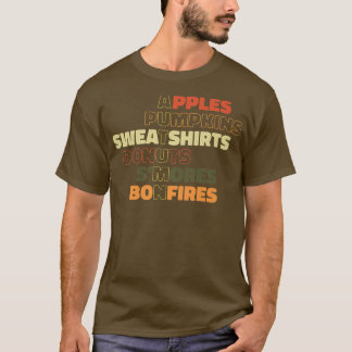 Herbst Äpfel Pumpkins s Donuts Mehr Brände T-Shirt