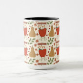Herbst Äpfel und Birnen Rustikal Tasse (Zentrum)