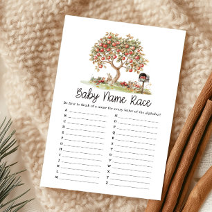 Herbst-Apfel Unserer Augen Baby-Name-Rennen-Spiel