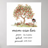 Herbst-Apfel unserer Augen Mom Osa Bar Schild (Vorne)