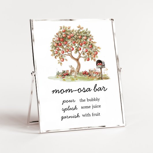 Herbst-Apfel unserer Augen Mom Osa Bar Schild
