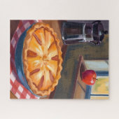Herbst-Apfelkuchen-Aquarell Puzzle (Horizontal)