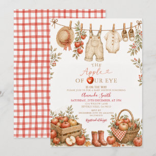 Herbst-Apfelplantage-Baby-Party Einladung