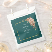 Herbst Aquamarin Wasserfarbe Terracotta auf dem Mo Geschenktütchen (Ausgeschnitten)