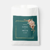 Herbst Aquamarin Wasserfarbe Terracotta auf dem Mo Geschenktütchen (Vorderseite)