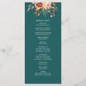 Herbst Aquamarin Wasserfarbe Terracotta auf dem Mo Programm (Rückseite)