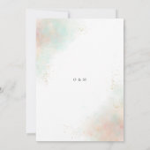 Herbst Aquamarine Burnt Orange Botanische Rahmen H Einladung (Rückseite)