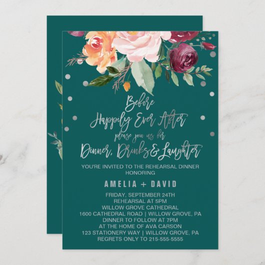 Herbst | AQUAMARINE PROBE Einladung (Vorne/Hinten)