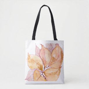 Herbst-Aquarell-Blätter Botanische Illustration Tasche