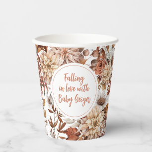 Herbst-Aquarell-Blumen-Baby-Party Pappbecher