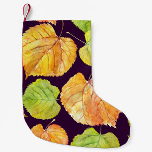 Herbst-Aquarell-Blumen, nahtloses Muster. Kleiner Weihnachtsstrumpf