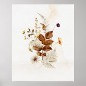 Herbst-Aquarell-Blumen Poster (Vorne)
