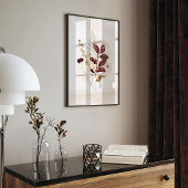 Herbst-Aquarell-Blumen Poster