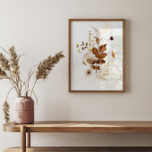 Herbst-Aquarell-Blumen Poster