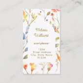 Herbst-Aquarell-Blumen Visitenkarte (Vorderseite)