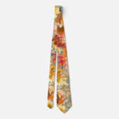 Herbst-Aquarell-Blumenmuster-chic-Hochzeit Krawatte (Rückseite)