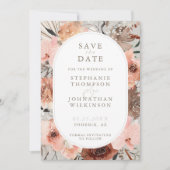 Herbst-Aquarell-Boho-Hochzeit - Save the Date (Vorderseite)
