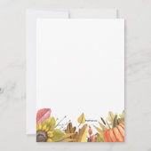 Herbst-Aquarell-Einladung Einladung (Rückseite)