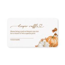 Herbst-Aquarell-Kürbis-Windel-Raffle