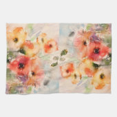 Herbst-Aquarell-Mohn Geschirrtuch (Horizontal)