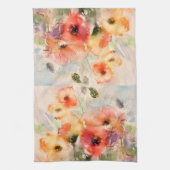 Herbst-Aquarell-Mohn Geschirrtuch (Vertikal)