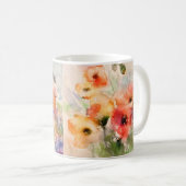 Herbst-Aquarell-Mohn Kaffeetasse (VorderseiteRechts)