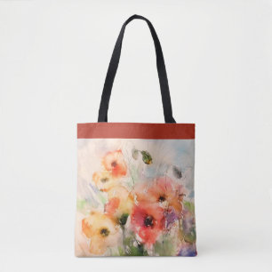 Herbst-Aquarell-Mohn  Tasche