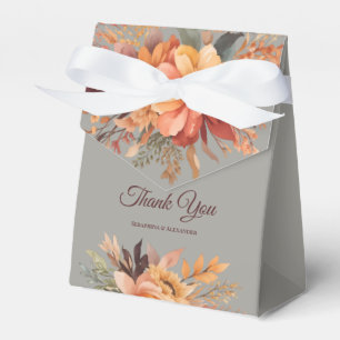 Herbst-Aquarell-Rustikale Blumen Dankeschön-Hochze Geschenkschachtel