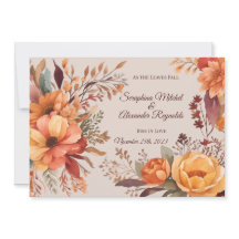 Herbst-Aquarell-Rustikale Florale Hochzeit