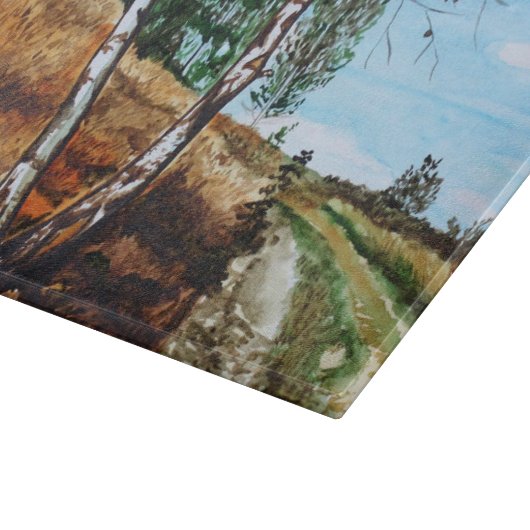 Herbst-Aquarell Schneidebrett (Ecke)