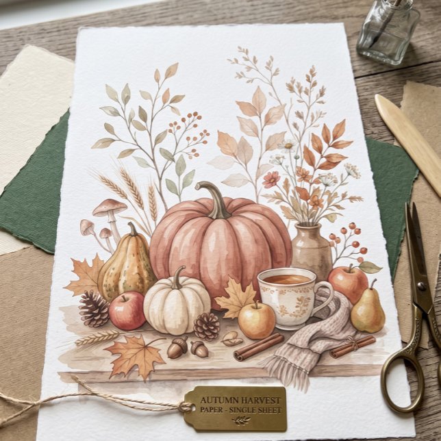 Herbst-Aquarell-Scrapbook-Papier (Von Creator hochgeladen)