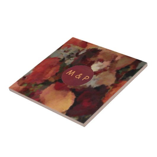 Herbst-Aquarelle Fliese (Seite)