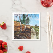 Herbst-Aquarellmalerei Serviette (Beispiel)