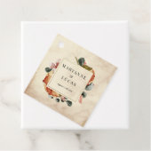 Herbst Aquarellpapier Monogramm danke Geschenkanhänger (Beispiel)