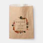 Herbst Aquarellpapier Monogramm danke Geschenktütchen (Vorderseite)