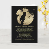 Herbst-Äquinoktikum-Eulen-und Mond-Segen-Karte Karte (Gelbe Blume)