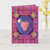 Herbst-Äquinoktikum-Segen Karte (Gelbe Blume)