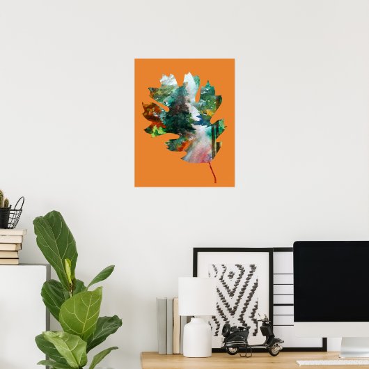 Herbst Art, Herbst Leaf Poster (Heimbüro)