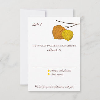 Herbst-Aspen-Paar-RSVP-Antwortkarte RSVP Karte