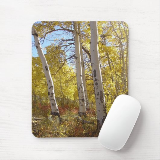 Herbst Aspen Trees Mountain Splendor Mousepad (Mit Mouse)