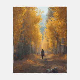 Herbst-Aspen-Wurfdecke - Westliche Jahreszeit Fleecedecke
