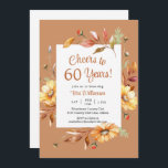Herbst auf 60 Jahre 60. Geburtstag der Flora Einladung<br><div class="desc">Herbst Blume Herbst 60. Geburtstag Feiern bis 60 Jahre Einladung Dieses elegante Herbst 60. Überraschung Geburtstagsfeier Einladung ist perfekt für Ihre besondere Veranstaltung!</div>
