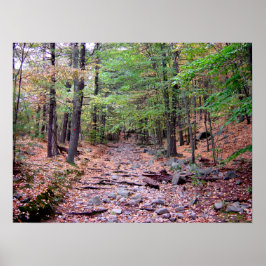 Herbst auf Blue Hills Reservation Red Dot Trail Poster