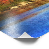 Herbst auf dem Fluss Fotodruck (Ecke)